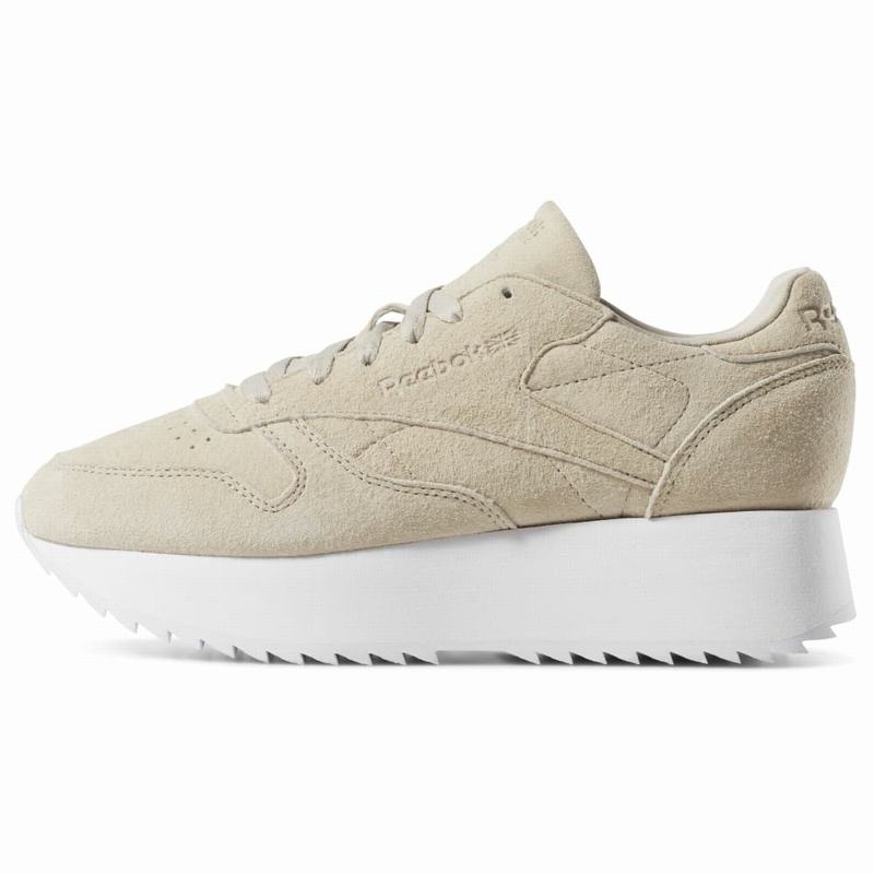 Tenisi Reebok Classic Leather Double Dama Bej/Albi Romania GN7018AZ